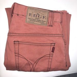 STREETWEAR EGDE JEANS. Antique Classic. Stone washed. RIVETED BLUE JEANS.